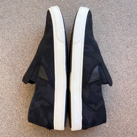 OluKai Pehuea Pa'I Camo Sneaker Women 11 Black On Black Convertible Lava Rock - Picture 10 of 10